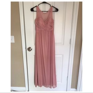 David’s Bridal Dusty Pink Bridesmaid Dress